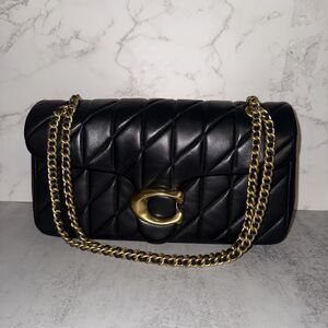 Coach Black Tabby 33 Quilted Nappa Leather Shoulder Bag CP151 $790 Retail
